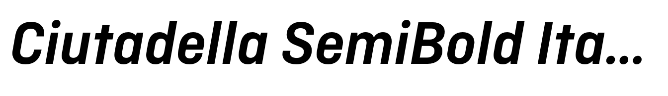 Ciutadella SemiBold Italic
